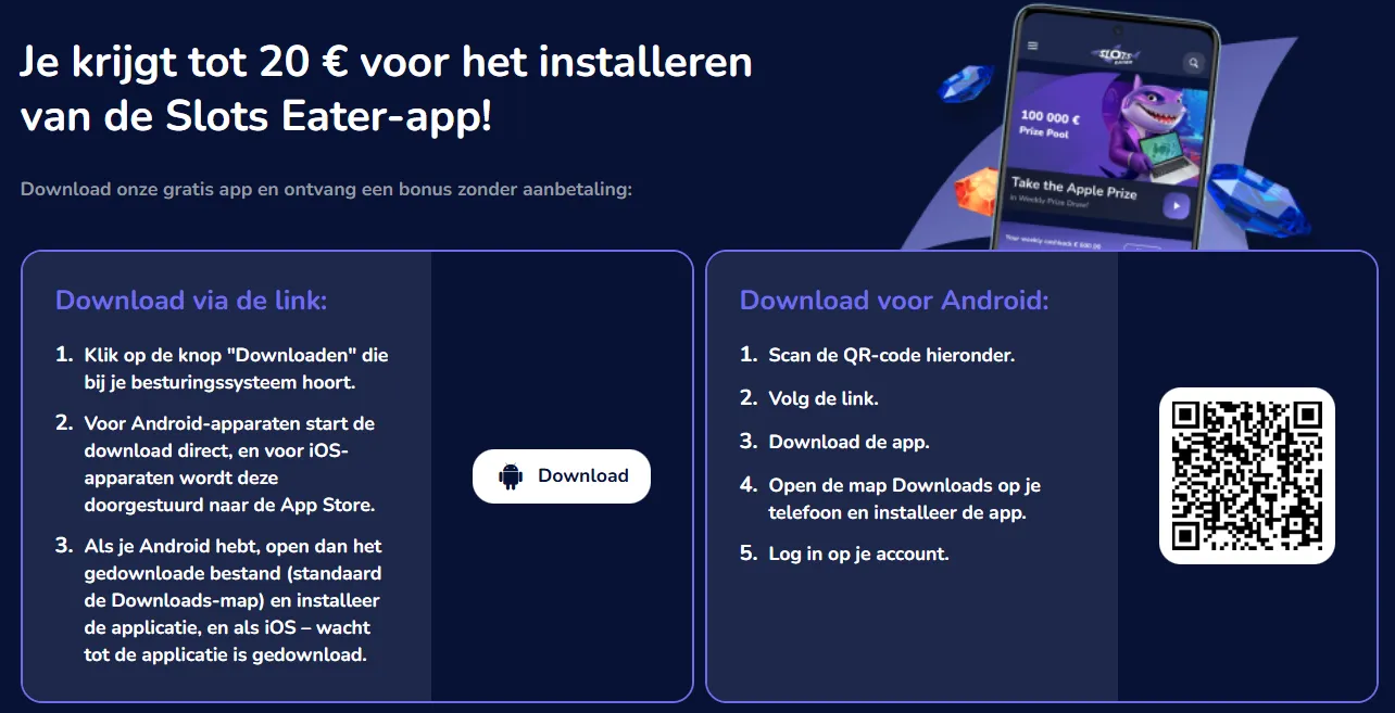 Slotseater casino app – speel online casino en slots op je mobiel